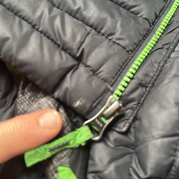 Kids Vest puffy down hybrid Free Country gray green camouflage boys Medium 10/12 - Picture 7 of 7